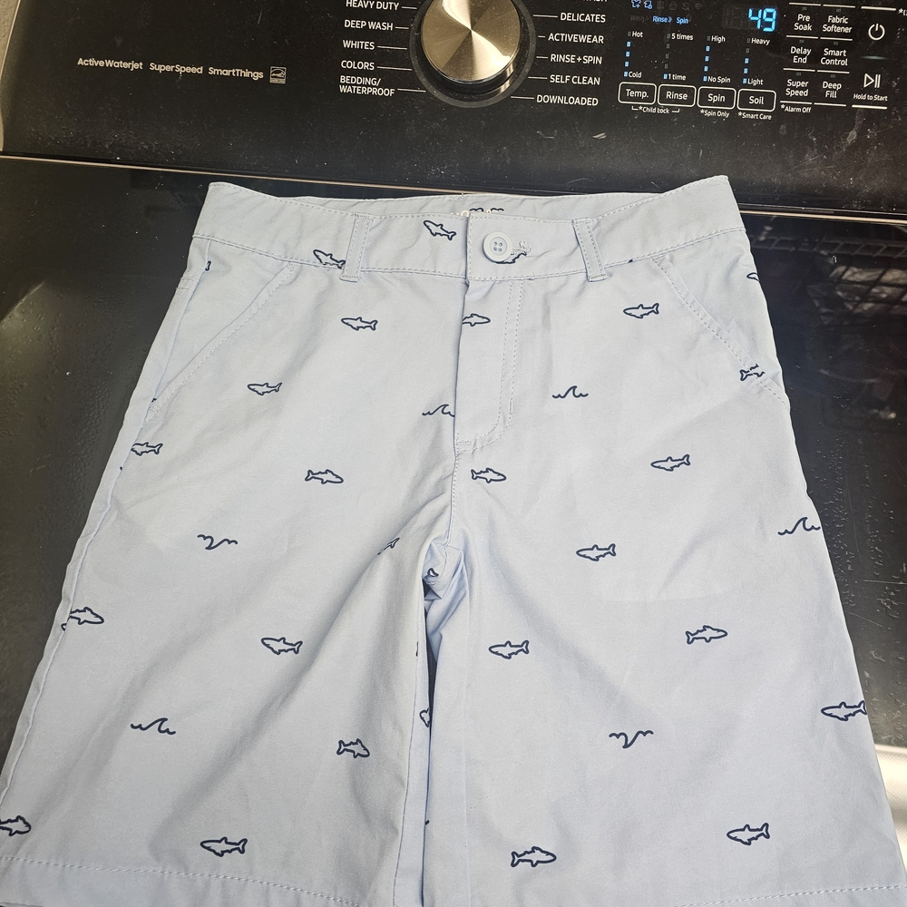 Cat & Jack Sz 10 Light Blue Shark Print Shorts